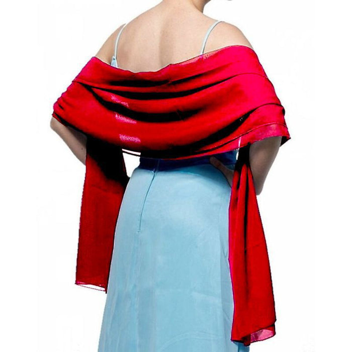 Chiffon Shawls Scarves Wraps for Bridal Wedding Party Evening Dress