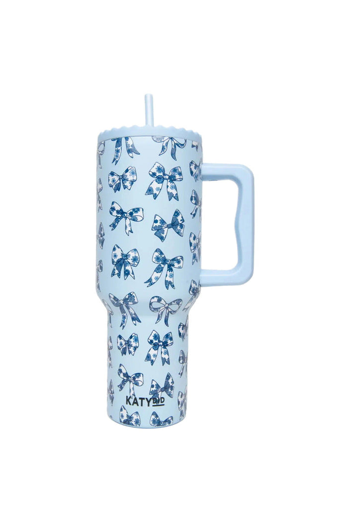 Chinoiserie Coquette Bows Drink Tumbler // SHIPS IN 1-2 WEEKS
