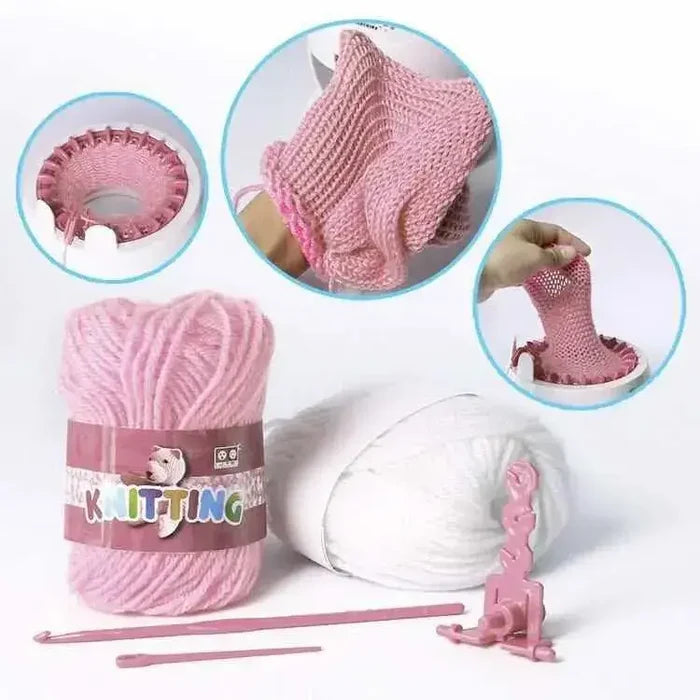 Beginner circular sock machine weaving loom kit