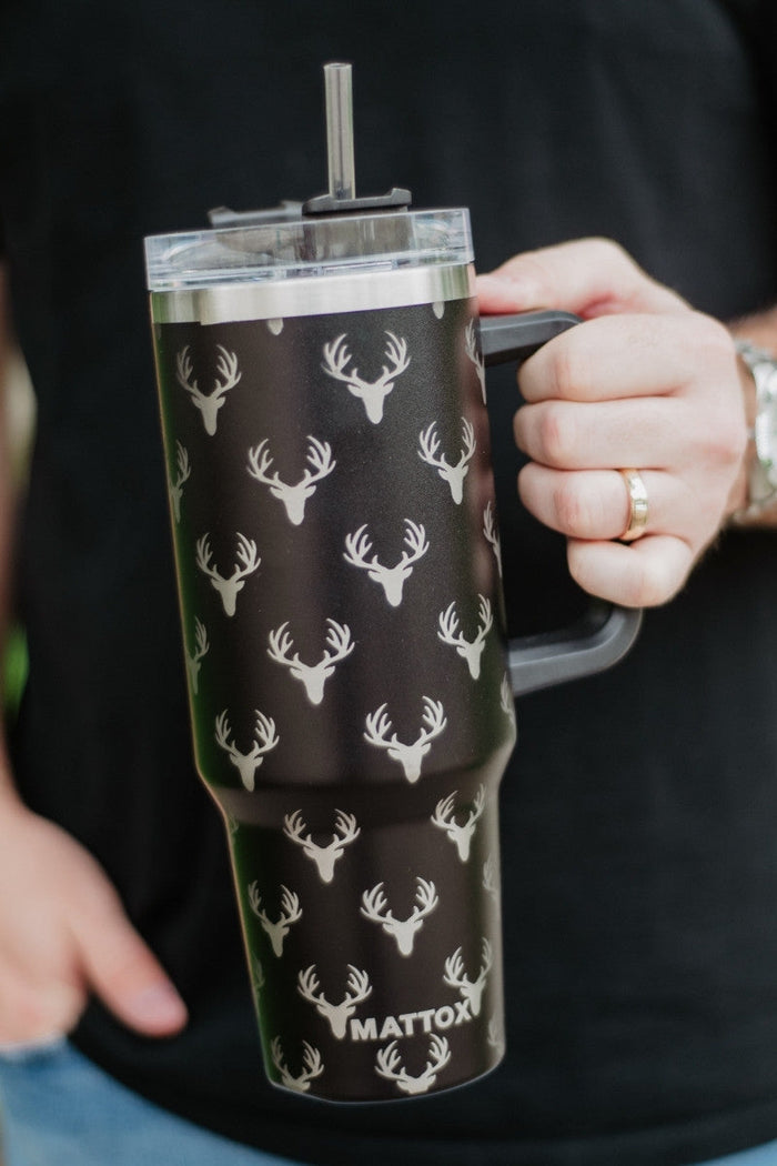 Deer Print 40oz Tumbler // SHIPS IN 1-2 WEEKS