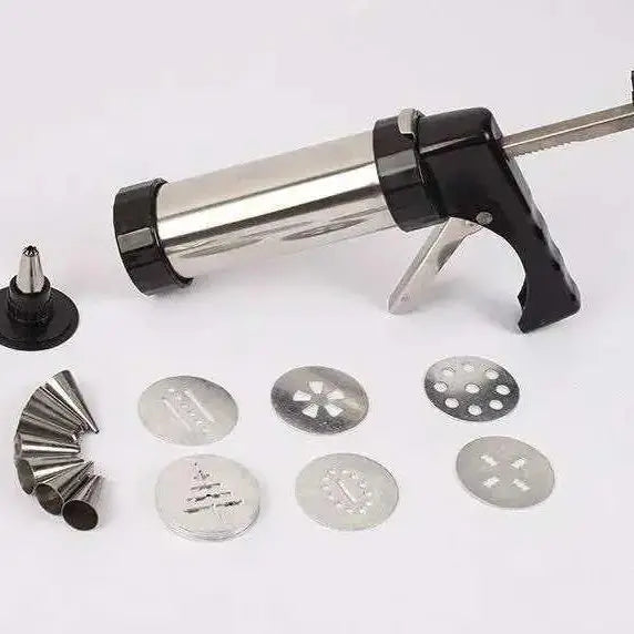 Cookie press biscuit gun machine piping set