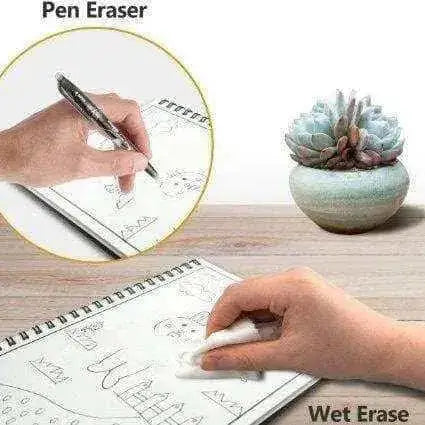 Eco Friendly Products Reusable Pad Large Notebook Exercise School Notebook Dry Erase Board For Kids