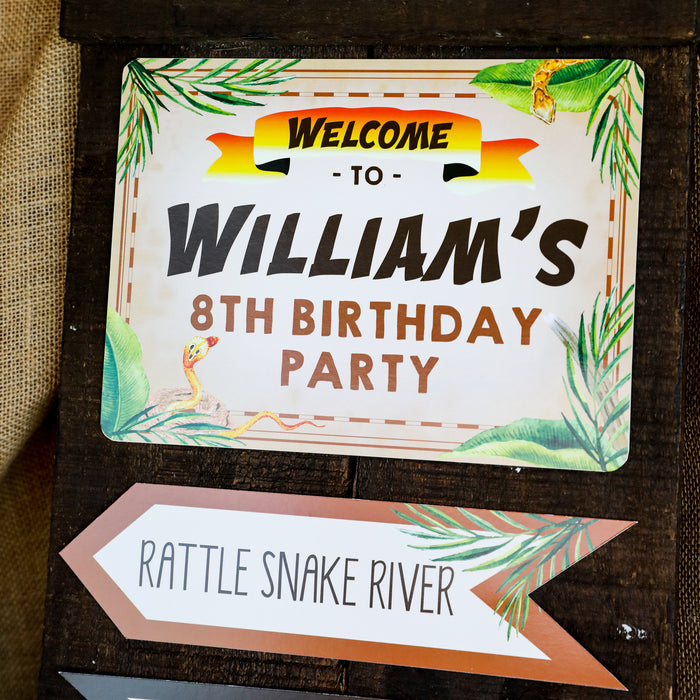 Adventure Party Printable Welcome Sign