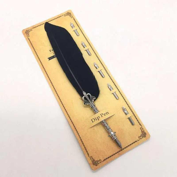 Japanese style feather pen stationery gift