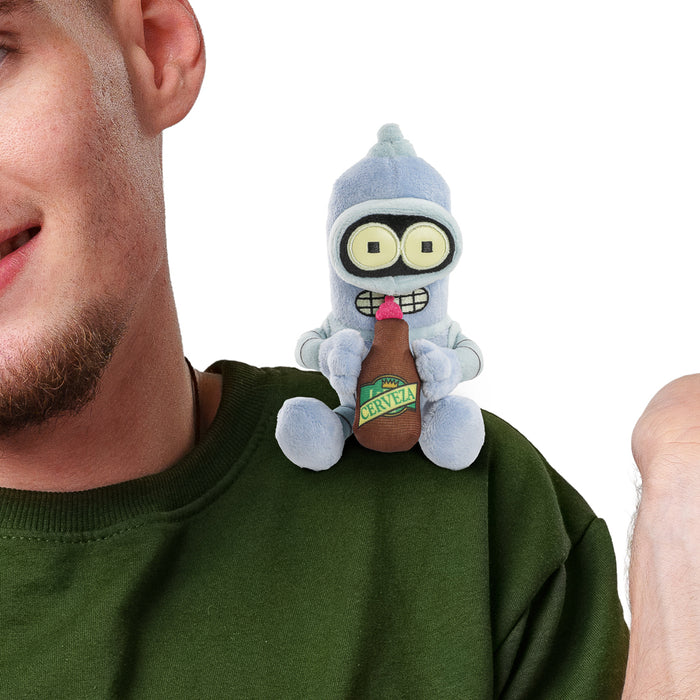 Futurama Baby Bender plush shoulder Phunny toy, soft and cuddly character from the animated series, designed for display or cuddling.