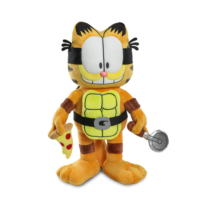 13-inch Garfield x Teenage Mutant Ninja Turtles Garfello plush featuring Garfield and Turtles characters, soft and cuddly.
