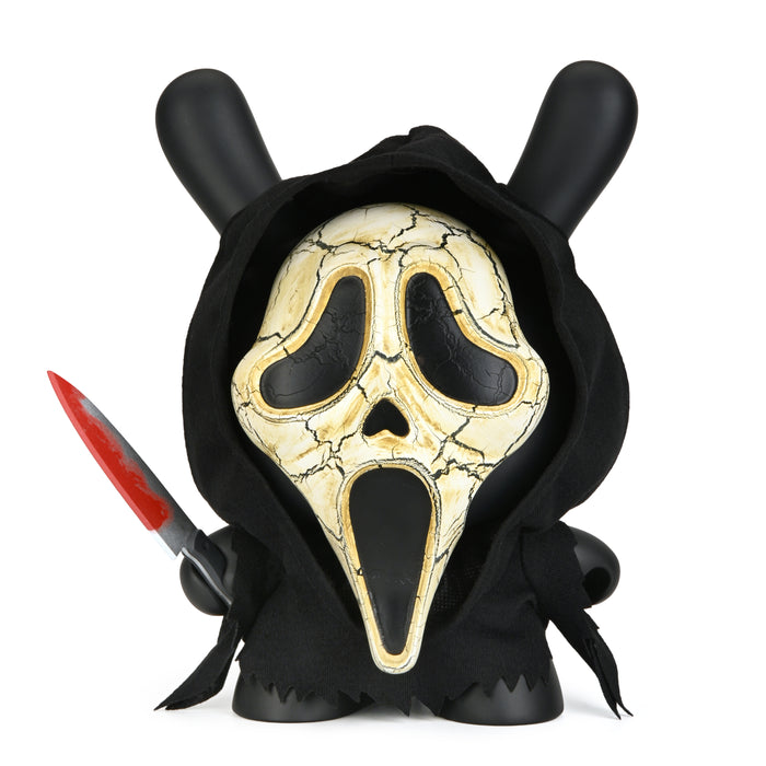 Ghost Face 8-inch Dunny vinyl art figure with aged mask design, limited edition collectible by Ghost Face.