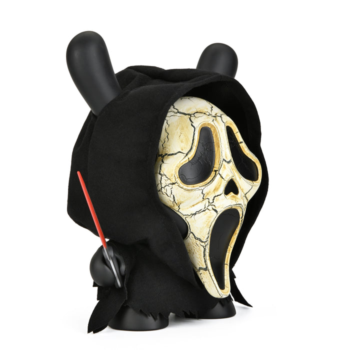 Ghost Face 8-inch Dunny vinyl art figure in aged mask edition, limited exclusive collectible with detailed design.