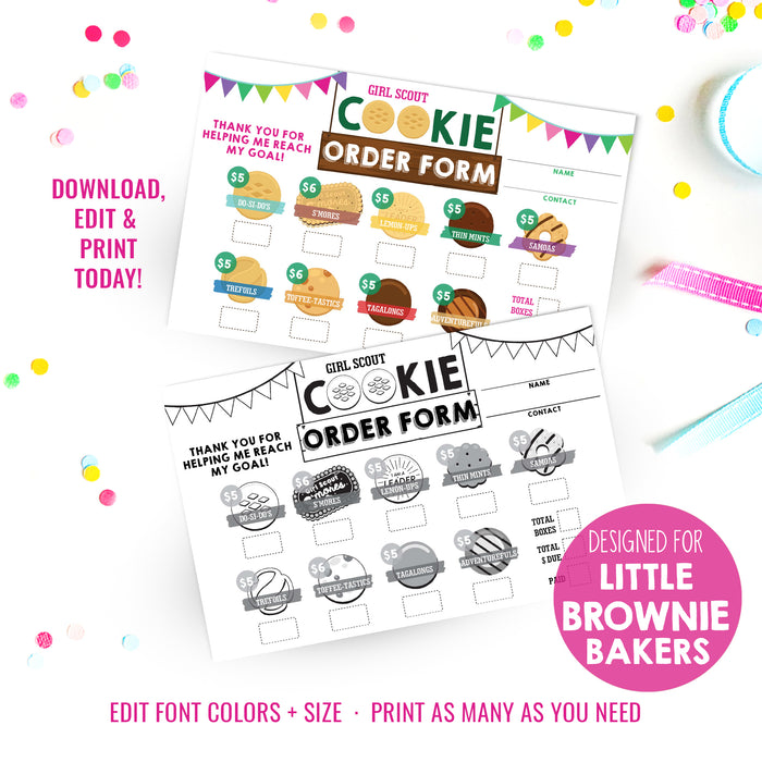 LBB Girl Scout Cookie Seller Order Form