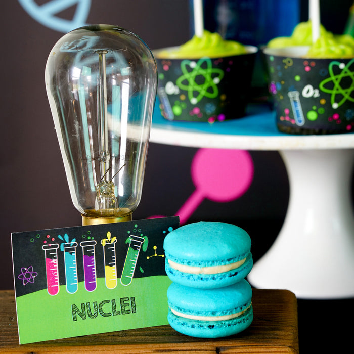Science Party for Girls Food Label