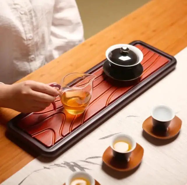 Heavy Bamboo Tea Tray / Saucer / Board  "Yun Bo" - King Tea Mall