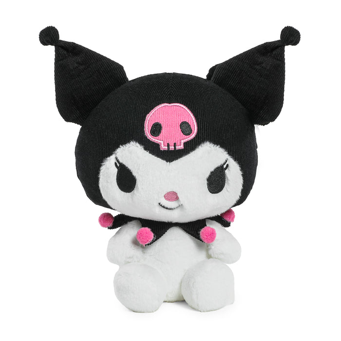 Sanrio Hello Kitty and Friends Kuromi Phunny Plush featuring a soft, cuddly character with black devil horns and a mischievous expression.