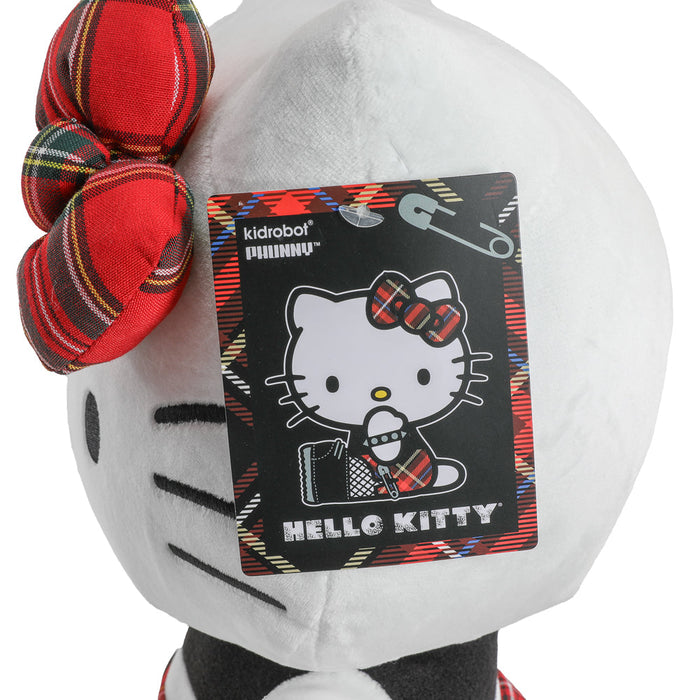Sanrio Hello Kitty® Punk Plush by Kidrobot, soft plush toy featuring Hello Kitty with punk style, detailed and colorful.