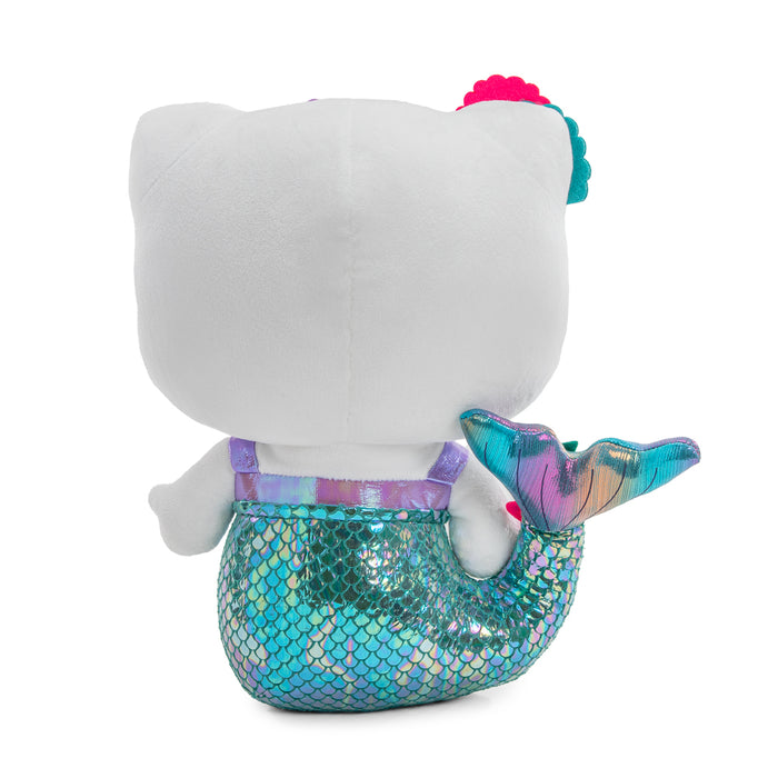 Hello Kitty® purple mermaid plush toy by Sanrio featuring soft fabric and detailed mermaid design.