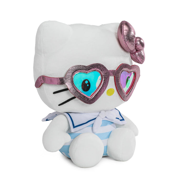 Hello Kitty® Summertime plush toy by Sanrio with a colorful summer outfit, soft fabric, and cheerful expression.