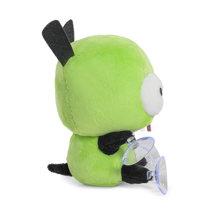 Invader Zim plush window clinger featuring GIR in a dog suit, designed for decorative sticking on windows.