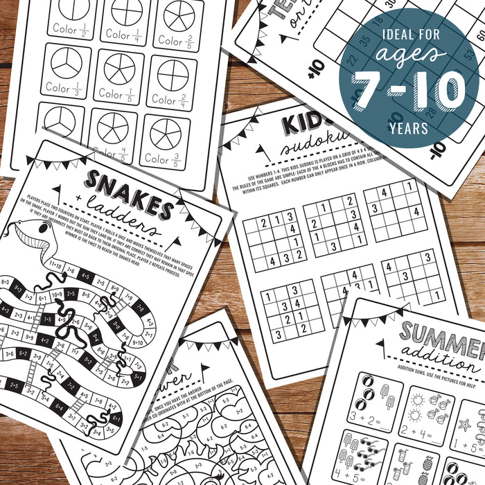 Printable Math Activity Sheets