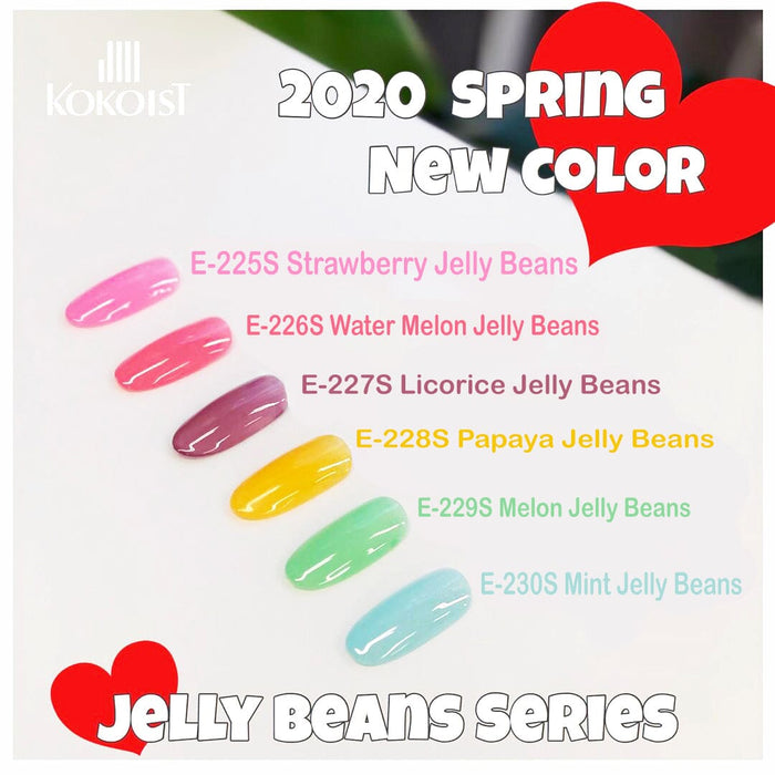 Kokoist Jelly Beans Series E225S-E230S, set of 6 Color Gel Collection KOKOIST