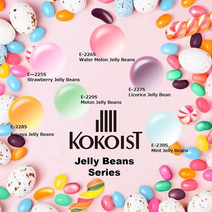 Kokoist Jelly Beans Series E225S-E230S, set of 6 Color Gel Collection KOKOIST