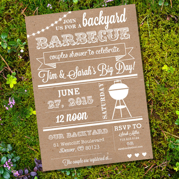Kraft Couples Shower I Do BBQ Invitation