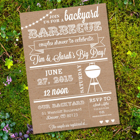 Kraft Couples Shower I Do BBQ Invitation