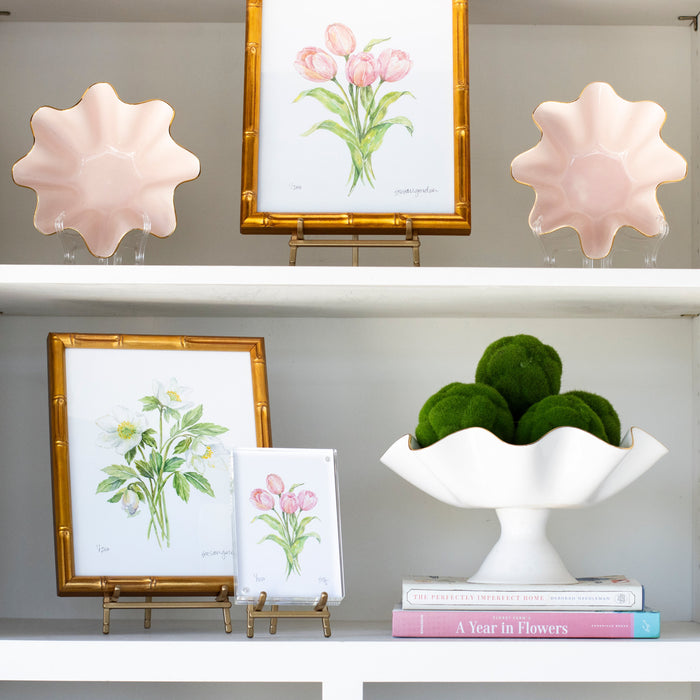 Lenten Rose Archival Art Print — Lenten Rose study in a shelf arrangement with separately sold art and pottery; Susan Gordon