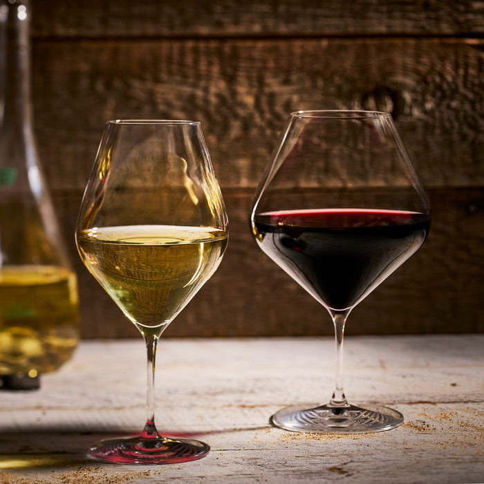 Library Lead-Free Crystal White Wine Glasses — White view