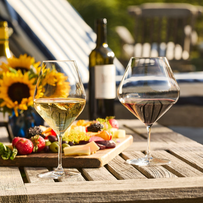 Library Lead-Free Crystal White Wine Glasses — White view