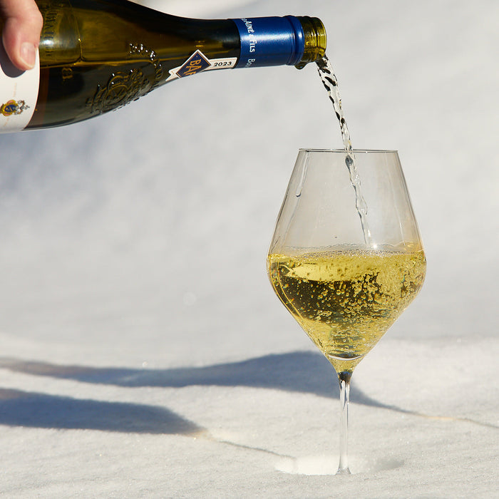 Library Lead-Free Crystal White Wine Glasses — White view