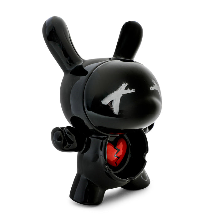 Kidrobot L.I.E. Dunny ceramic ashtray in Burned Edition, featuring unique design and artwork, sold out exclusive collectible.