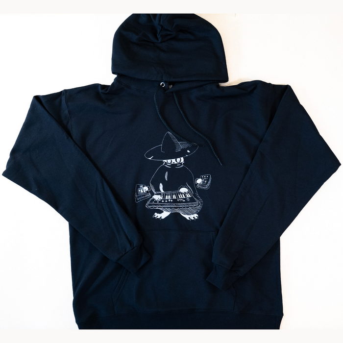 Maestro (keys wizard) graphic hoodie from Cryptid Records in black