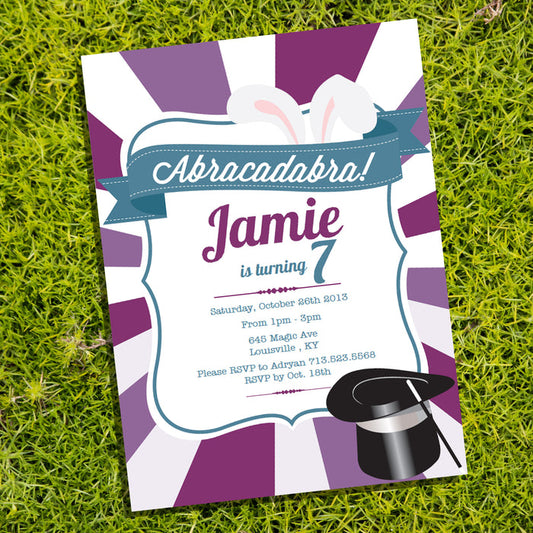 Magician party invitation