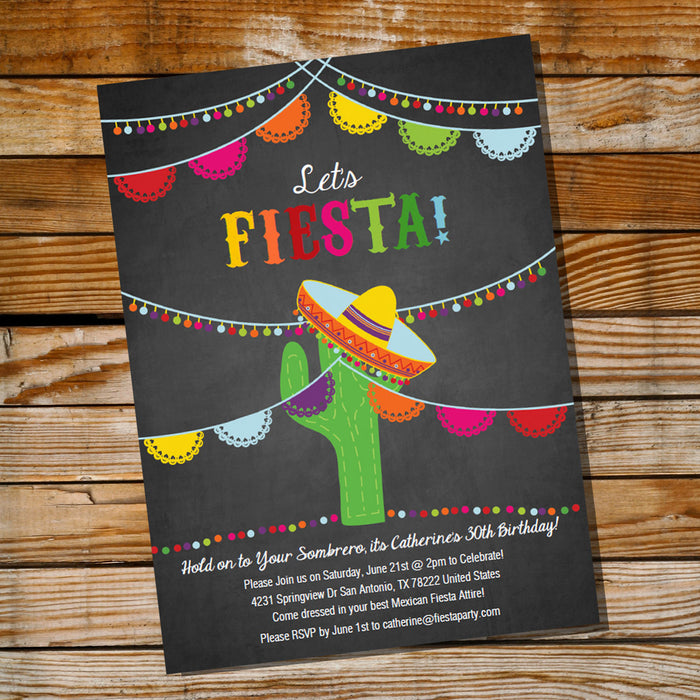 Mexican Fiesta Birthday Invitation