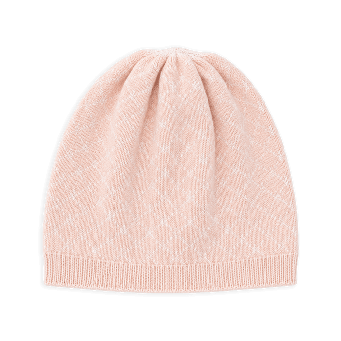 Organic Cotton Milan Knit Baby Jacquard Hat, Blush