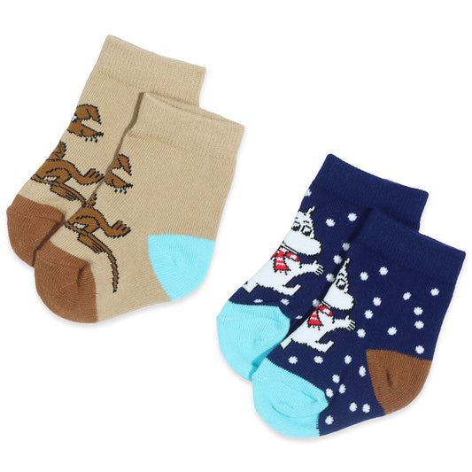 Moomintroll and Sniff Baby Socks, Double Pack