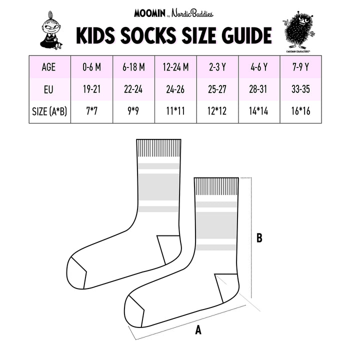 Moomintroll and Stinky Kids Socks, Double Pack
