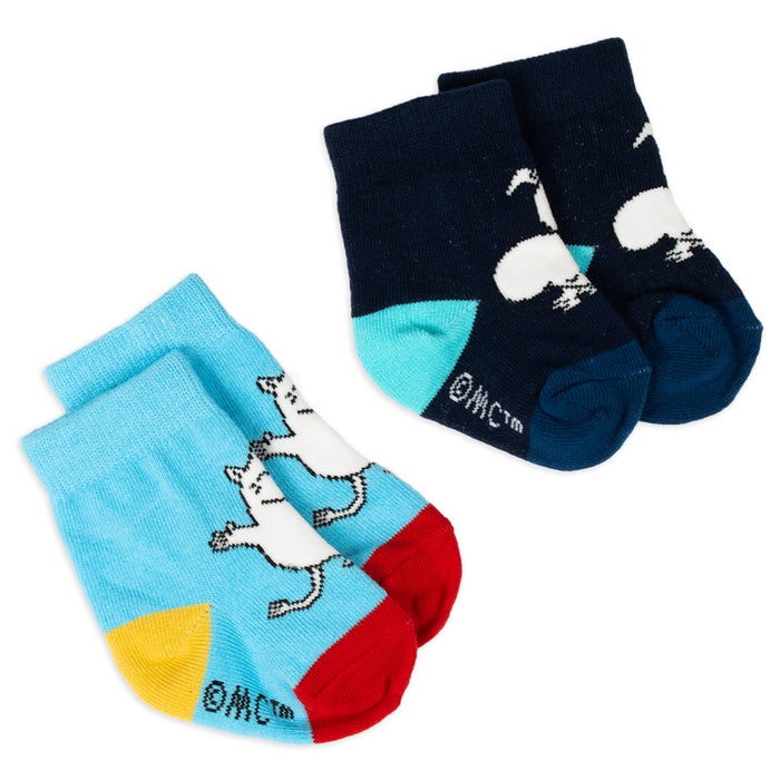 Moomintroll Baby Socks, Double Pack