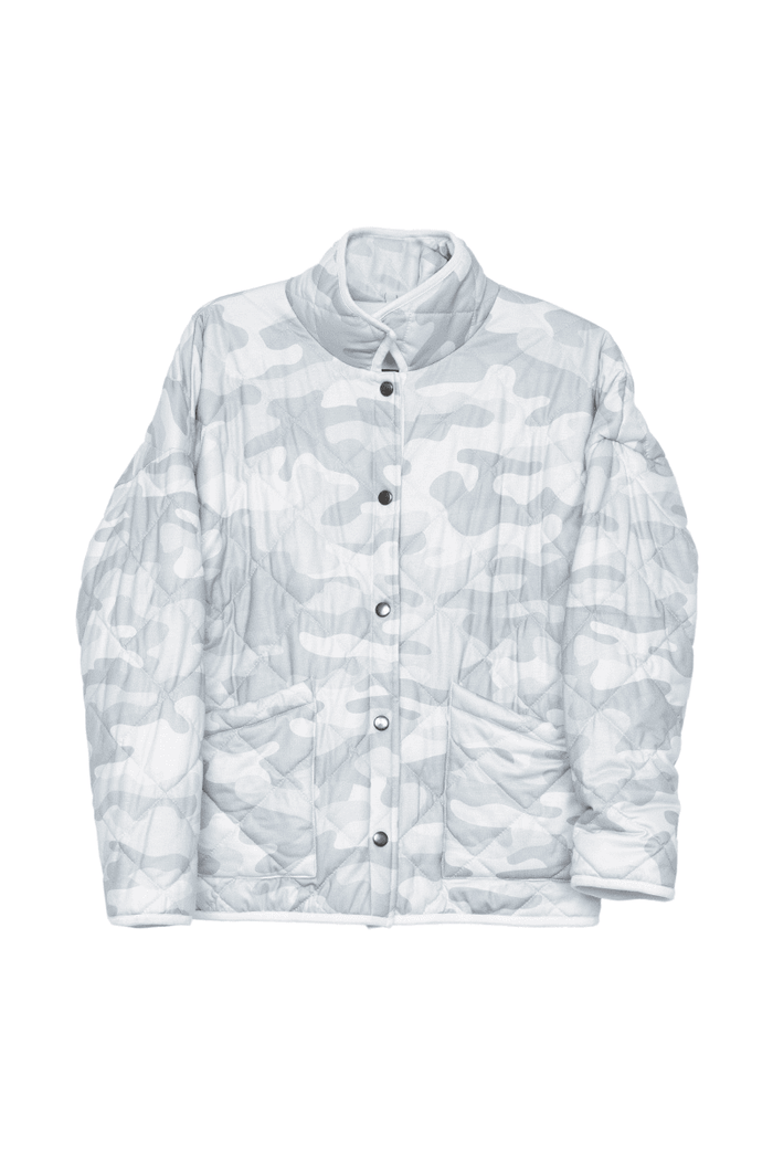 Muted Green Camo Quilted Jacket // SHIPS IN 1-2 WEEKS