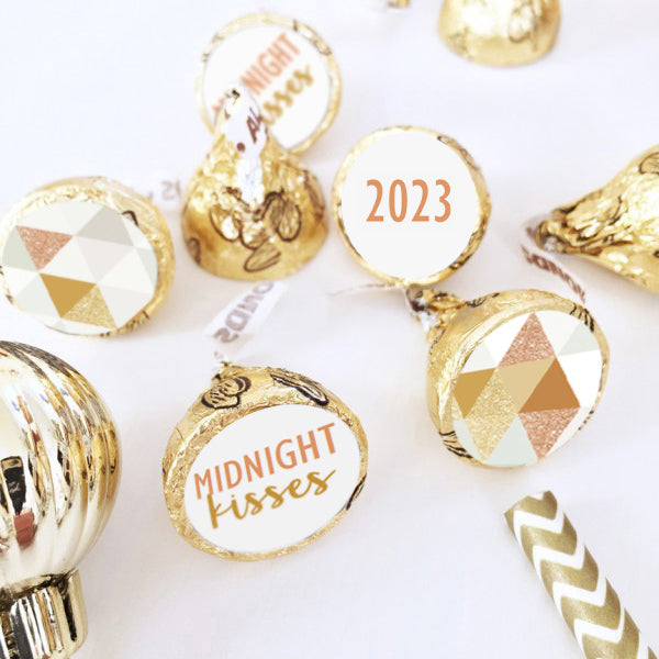 New Years Eve Party Celebration Decoration Set | Geometric Prism Metallic Glitter
