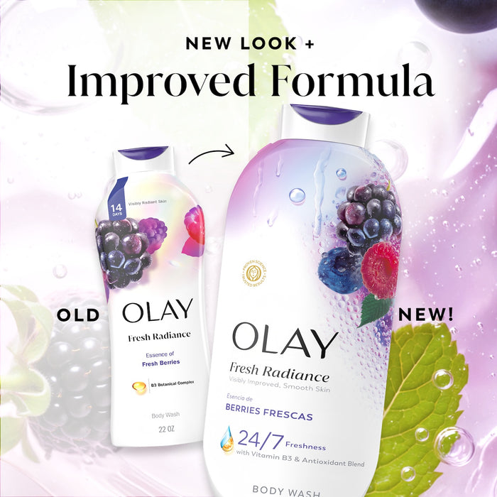 Fresh Radiance Body Wash old bottle design and new. New look plus improved formula.