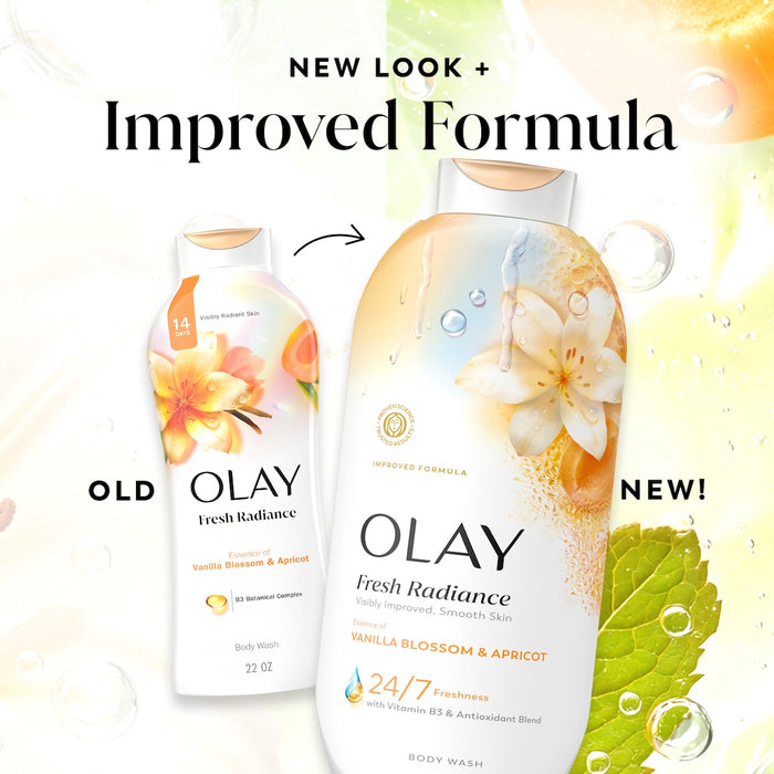 Fresh Radiance Body Wash old bottle desing and new. New look plus improved formula.