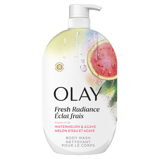 Olay Fresh Radiance Body Wash with Essence of Watermelon and Agave, Vitamin B3 and Antioxidant Blend 35oz