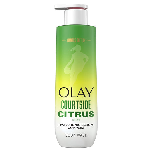 Olay Intensely Hydrating Body Wash with Hyaluronic Serum Complex, Court Queen Citrus Scent, 20 fl oz