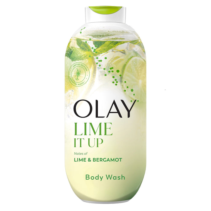 Olay Lime It Up Body Wash with Notes of Lime and Bergamot, Vitamin B3 and Antioxidant Blend, 22oz
