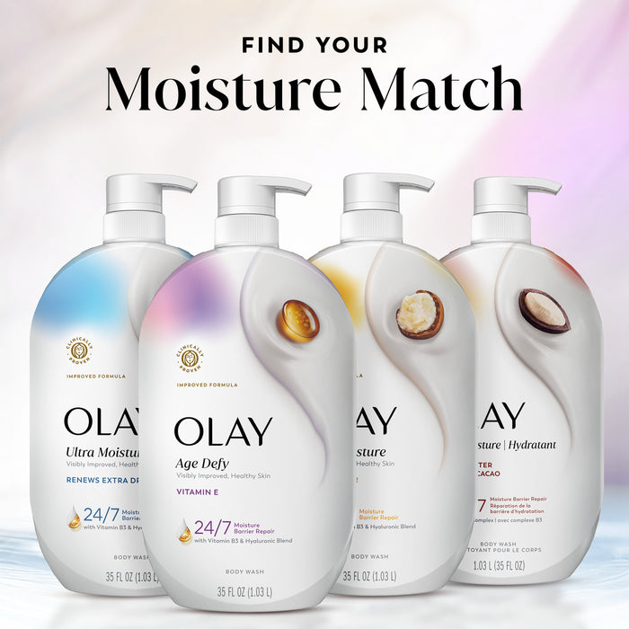 Find your match. 4 bottles Ultra Moisture body wash lineup