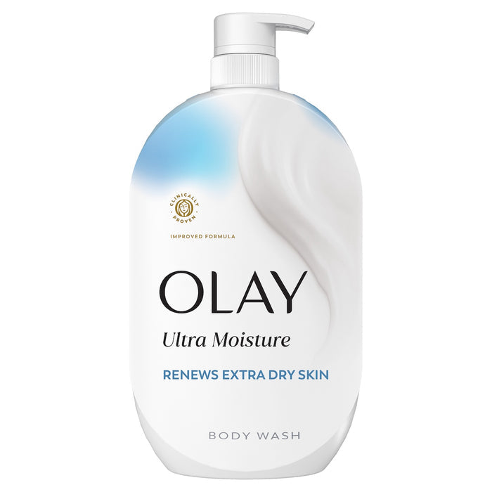 Olay Ultra Moisture Body Wash for Extra Dry Skin, Vitamin B3 and Hyaluronic Blend, 35oz