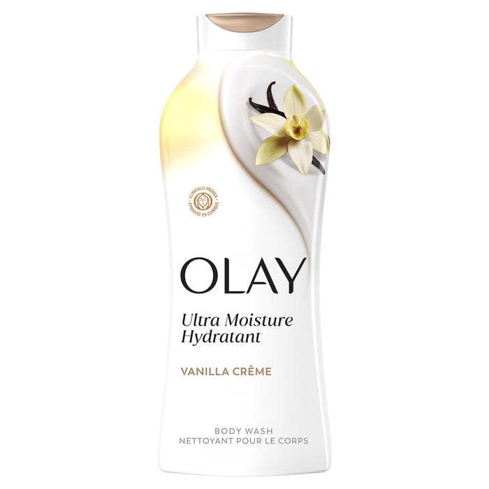 Olay Ultra Moisture Body Wash with Vanilla Creme, Vitamin B3 and Hyaluronic Blend, 22oz