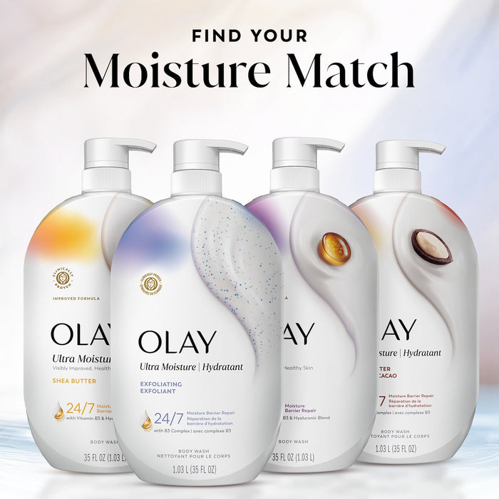 Find your match. 4 bottles Ultra Moisture body wash lineup