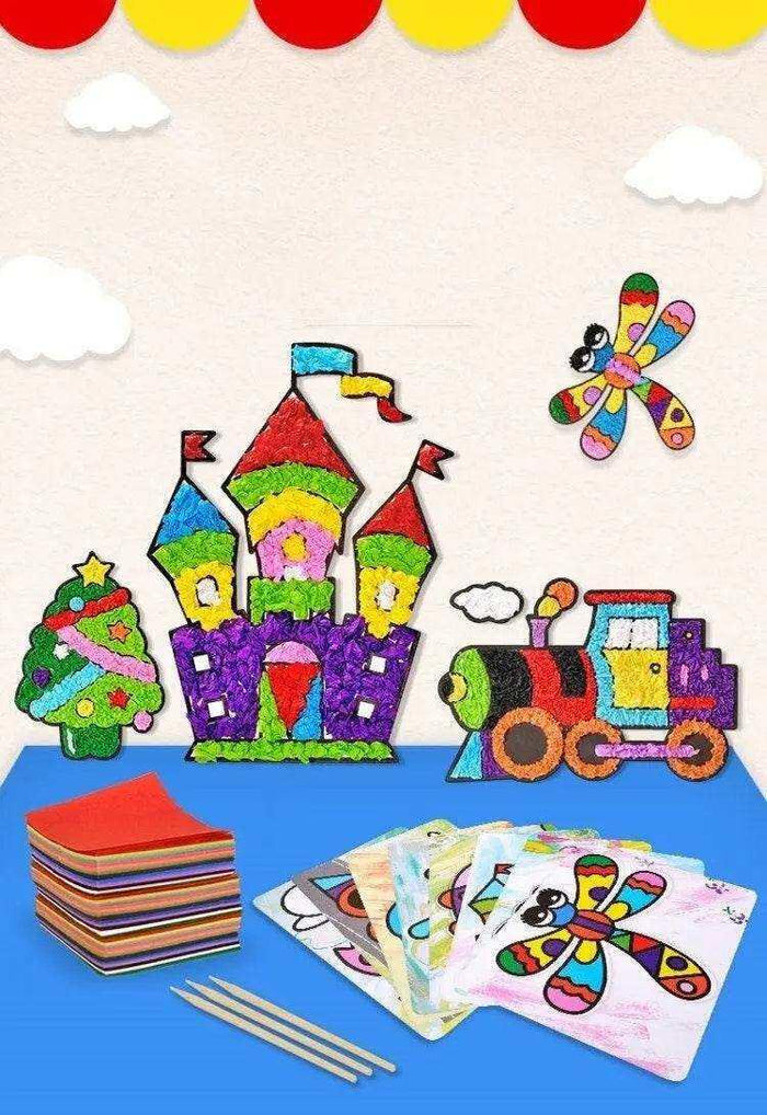 Paper crafts for kids crumpled paper art kit