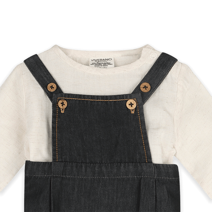 Paul Denim Jumpsuit & Shirt Set (Organic Cotton) - Detail